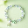 Soft Pink Blue Rose Quartz Bracelet