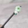 Quiet Hope, Worn Daily. Green Aventurine Hairpin – view 3