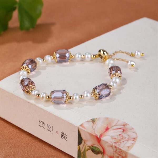 Twilight Calm with Amethyst and Pearl Bracelet – view 3