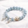 Quiet Calm, Worn Daily. Aquamarine Charm Bracelet – view 7