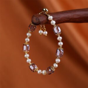 Twilight Calm with Amethyst and Pearl Bracelet