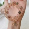 Soft Pink Rose Quartz Elephant Bracelet – view 5