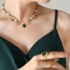 Peaceful Awareness, Worn Daily. Turquoise Zircon Necklace – view 5