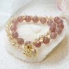Soft Pink Rose Quartz Elephant Bracelet