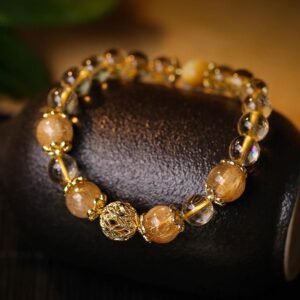 Twilight Calm with Rutilated Amethyst Bracelet