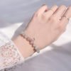 Strawberry Quartz Moon Bracelet
