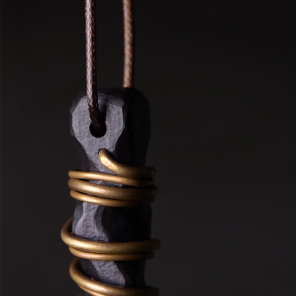 Twilight Calm with Ebony and Brass Necklace – view 5