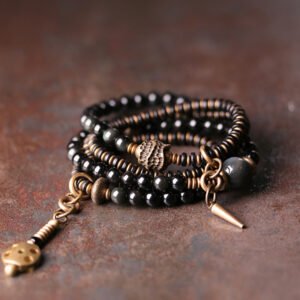 Twilight Calm with Rainbow Obsidian Bracelet
