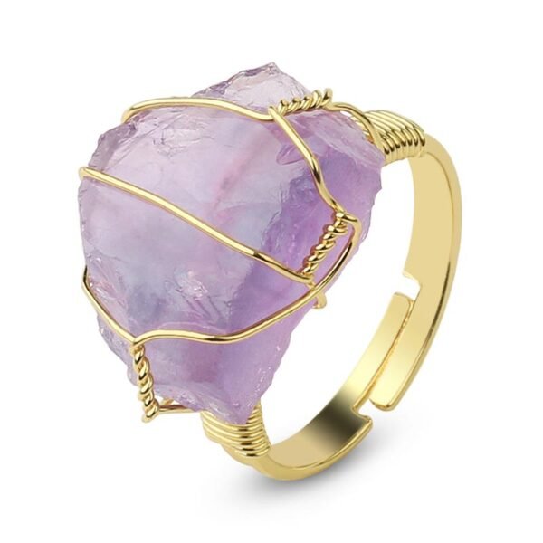 Adjustable Amethyst Ring – view 3