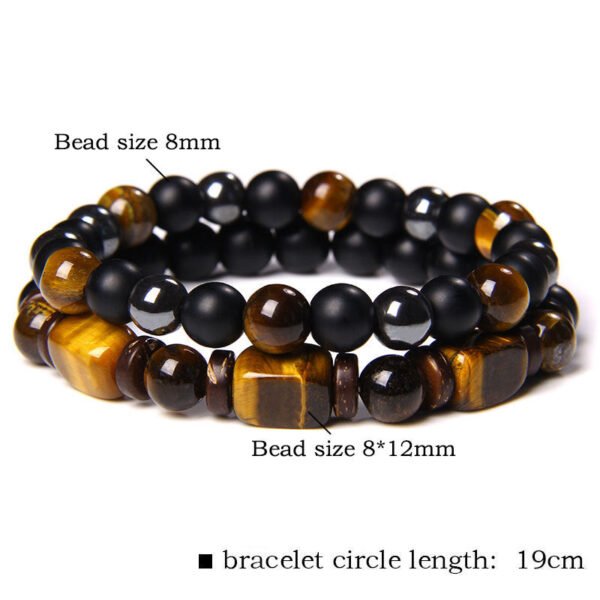 Tiger's Eye Bracelet with Hematite Accents – view 3