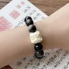 With a Good Book — Silver Sheen Obsidian Bracelet – view 2