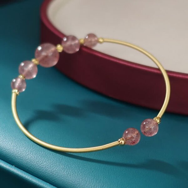 In Between Moments | Strawberry Quartz Bracelet – view 3