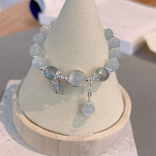 Soft Reflection — Moonstone Butterfly Bracelet – view 6