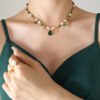 Peaceful Awareness, Worn Daily. Turquoise Zircon Necklace – view 2