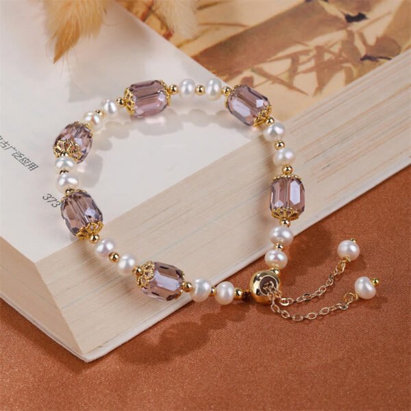 Twilight Calm with Amethyst and Pearl Bracelet – view 6