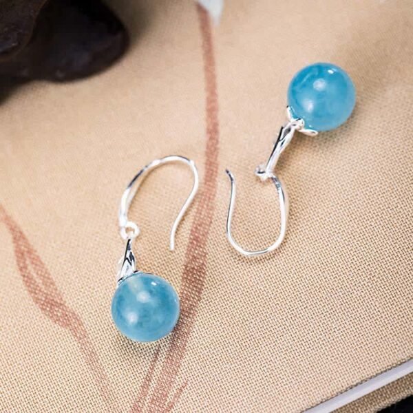 Quiet Calm, Worn Daily. Aquamarine Earrings – view 6