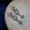 Turquoise and Lapis Lazuli Drop Earrings – view 6