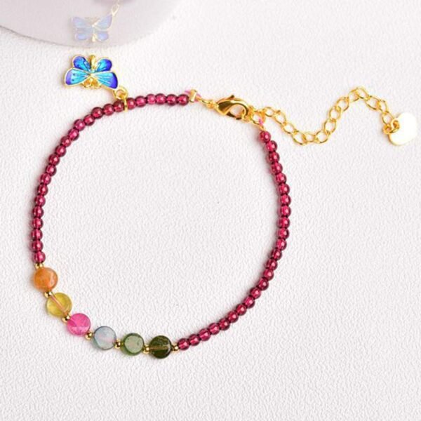 Tourmaline Butterfly Anklet – view 3