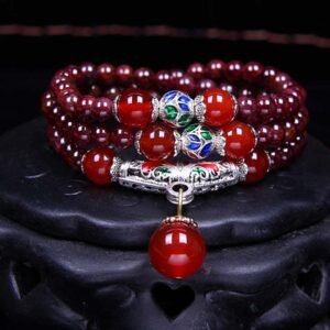Red Agate and Garnet Bracelet